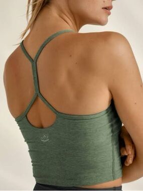 Beyond Yoga Spacedye Slim Racerback Cropped Tank - Green XS